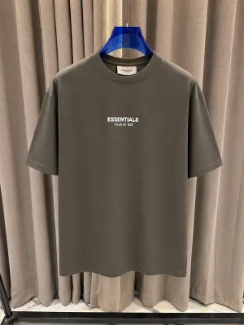 Essential Middle Brand Logo Round Neck Oversized T-shirt Olive Green