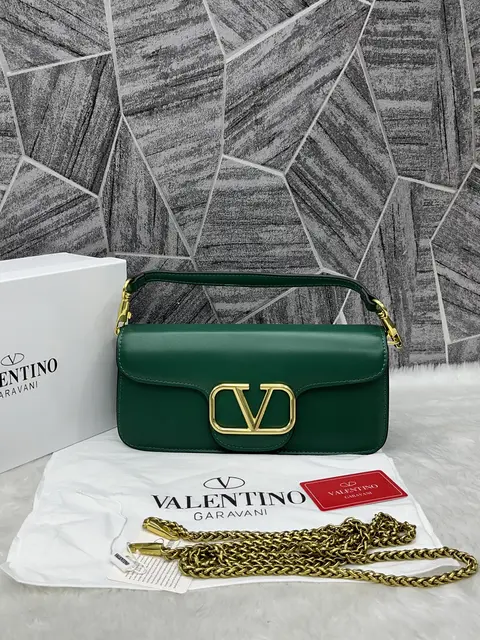 Valentino V Loco Green Large Shoulder Bag With OriginalBox