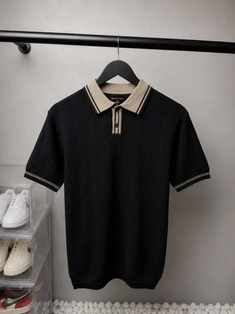 Massimo Dutt i Premium Knit Polo T-Shirt 2623