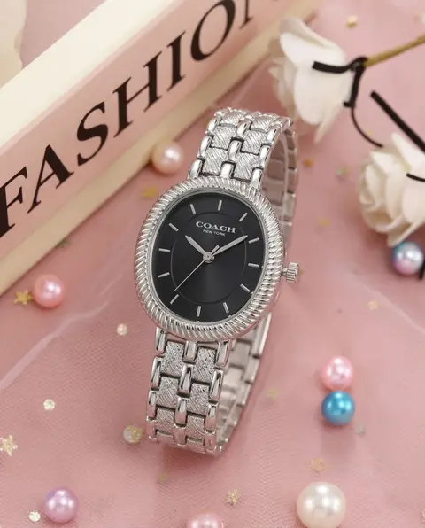 Coach Harlow Silver Black