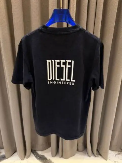 Diee sel Round Neck T shirt Navy Blue