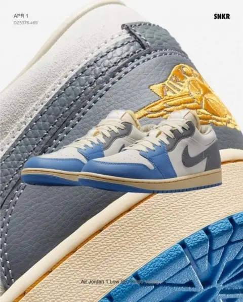 Air Jordan 1 Low Tokyo Vintage UNC Grey Semi UA