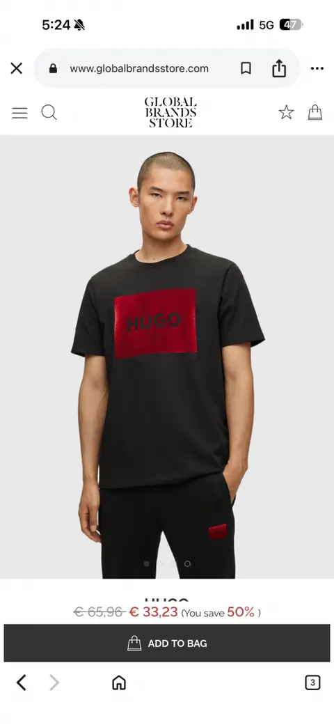 Boss Premium Round Neck Gliter Tshirt