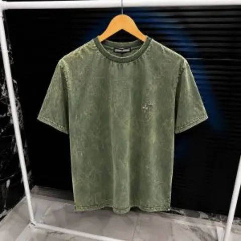 Chrome Heart Chest Logo Drop Shoulder T-shirt Green