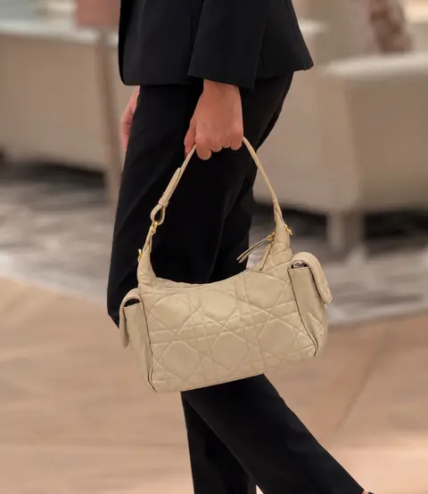 Dior CB D Dream Medium Hobo Shoulder Crossbody Bag With CarryBag & DustCover