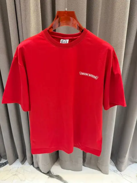 Chrome Heart Round Neck T-shirt Red