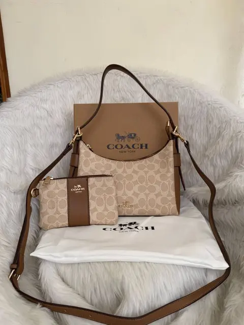Coach 04 Laurel Hobo Shoulder Combo With Wristlet Wallet Original Box Packing
