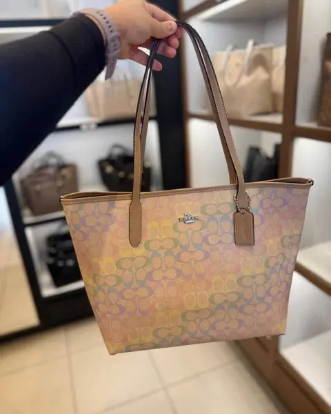 Coach CB City Tote Rainbow With OriginalBox CarryBag DustCover