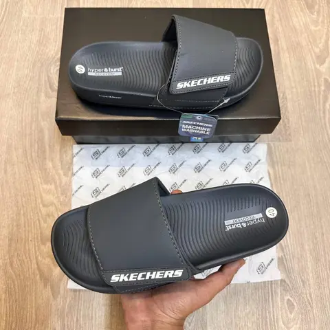 Skechers Hyper Burst Soft Premium Grey White Flip Flop SE12