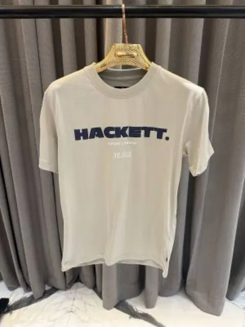 Hackett Middle Brand Logo Round Neck T-shirt Brown