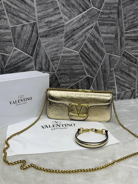 Valentino V Logo Long Shoulder Bag Clutch With Original Packing