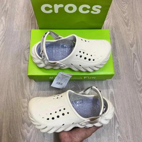 Crocs Echo Super Soft Premium Cement Grey Grey Clogs