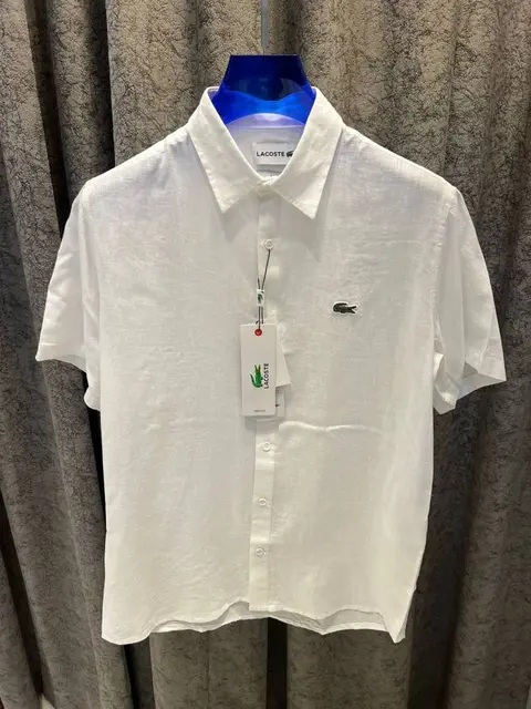 Lacoste IMPORTED STORE ARTICLE linen fabric SHIRT