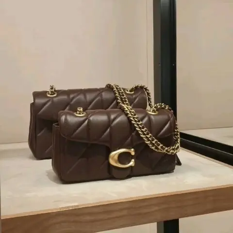 Coach Tabby 20 Quilted Coffee-Gold ShoulderBag With OriginalBox DustCover
