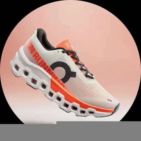 On CloudMonster 2 Undyed Flame White Orange