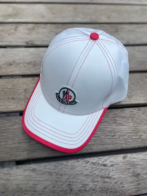 Moncler Red And White Logo Premium Unisex Cap (With Box) 742