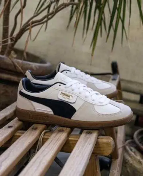 Puma Palermo Leather White Black 992