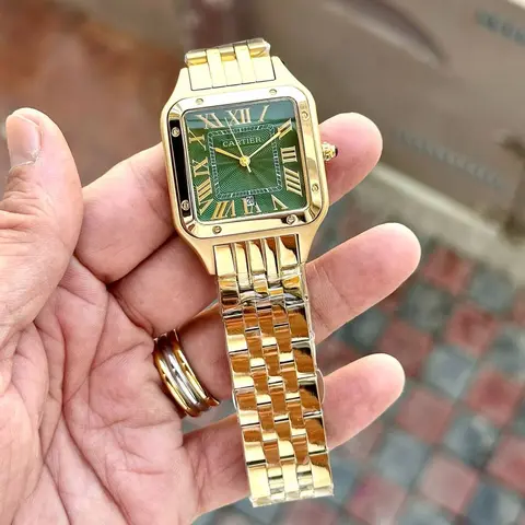 Cartier square GoldGreen