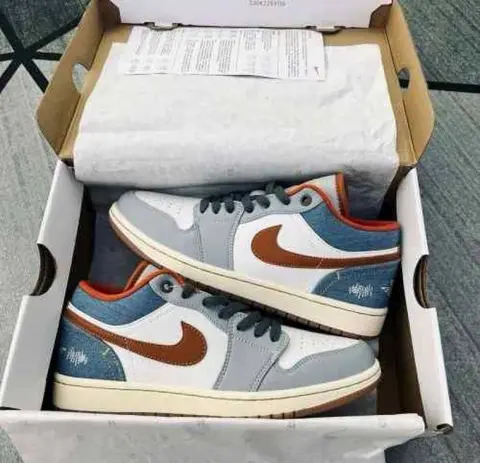 Jordan 1 Low Repaired Denim For mens