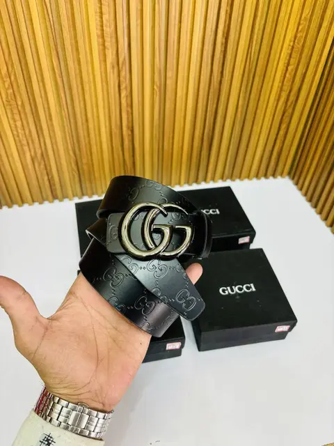 02 GUCHI FULL BLACK PREMIUM QUALITY BELT
