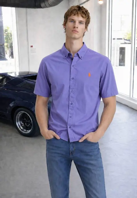 Ralph LAUREN P-OLO IMPORTED STORE ARTICLE SHIRT leelan fabric