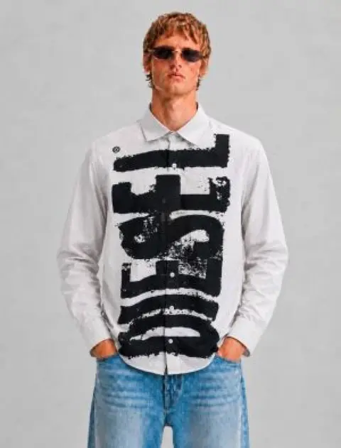Diesel IMPORTED STORE ARTICLE SHIRT LIGHT GREY