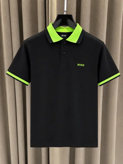 Boss Premium Polo Tshirt Black Green