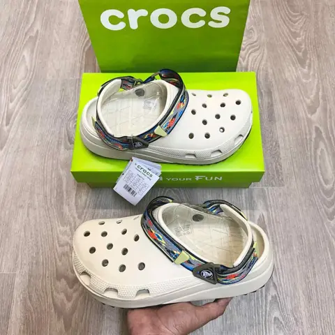 Crocs Hiker Ikat Bone White Clogs