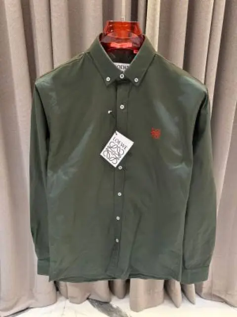 Loewe Chest Logo Full Sleeves Shirt Green