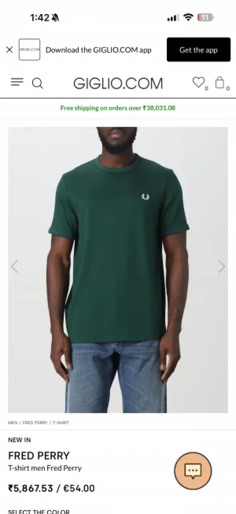 Fred peery imported Tshirt Green