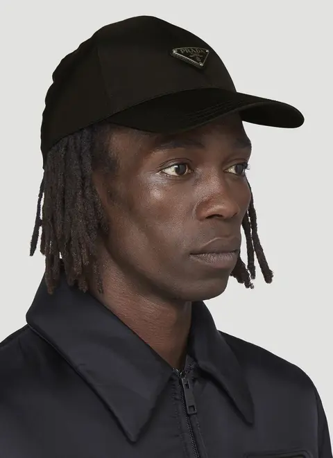Prada Re Edition Nylon Black Front Logo Premium Unisex Cap (With Safety Box)