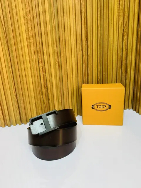 12 TODD'S BLACK BROWN PREMIUM QUALITY BELT WITH BOX