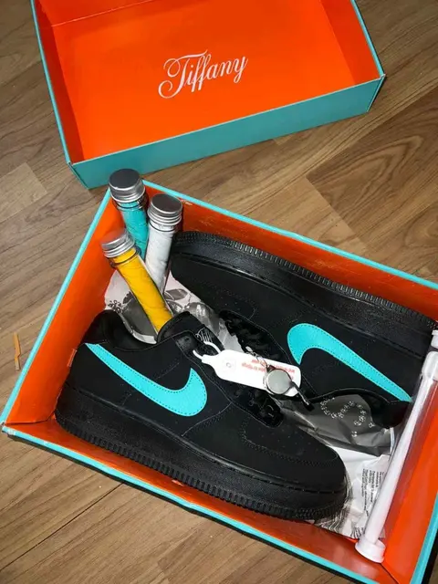 Nike Airforce 1 Low Tiffany Black Semi UA 1408