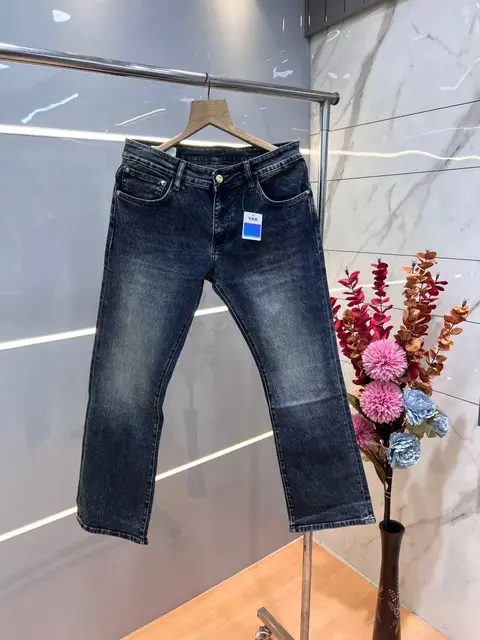 Gucci Dark Shade Premium Imported Stretchable Lycra Fabric Boot Cut Denim with Metal Design 3483