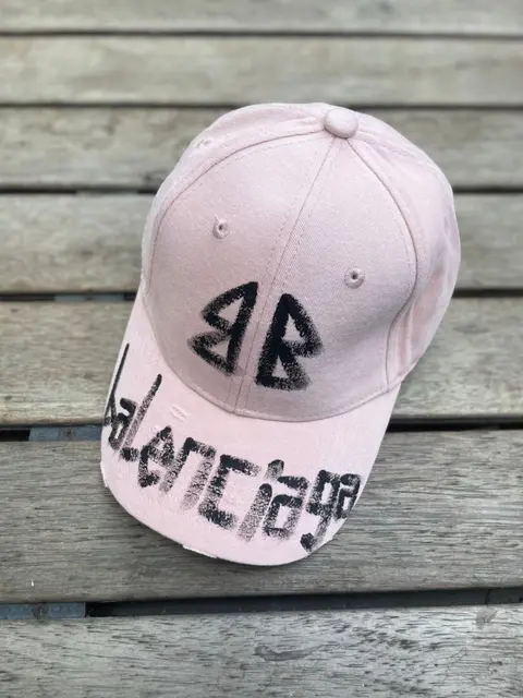 Balenciaga BB Front Graffiti Light Pink Premium Unisex Cap (With Safety Box) 884