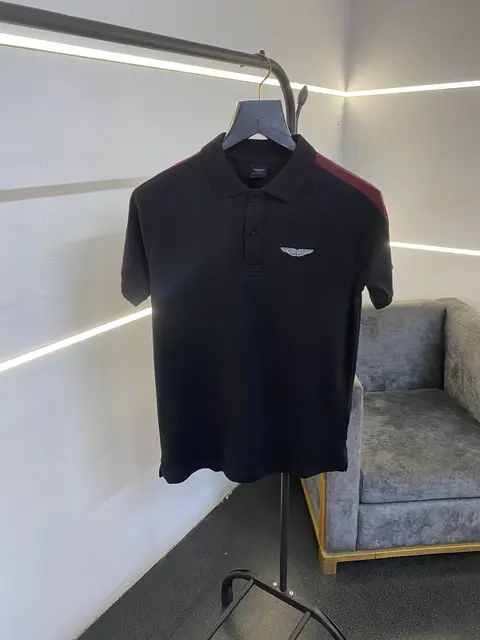 Hackett aston martin imported polo tshirt black