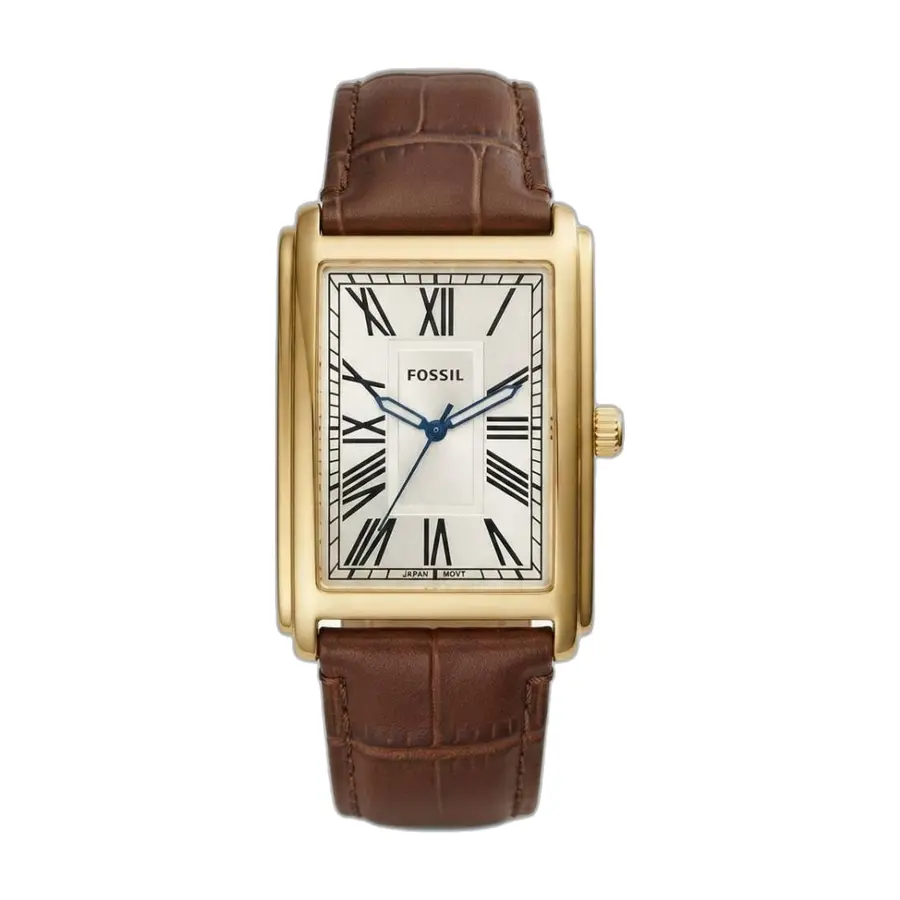 Fossil il Carraway FS6078 Brown Gold white Dial - front view