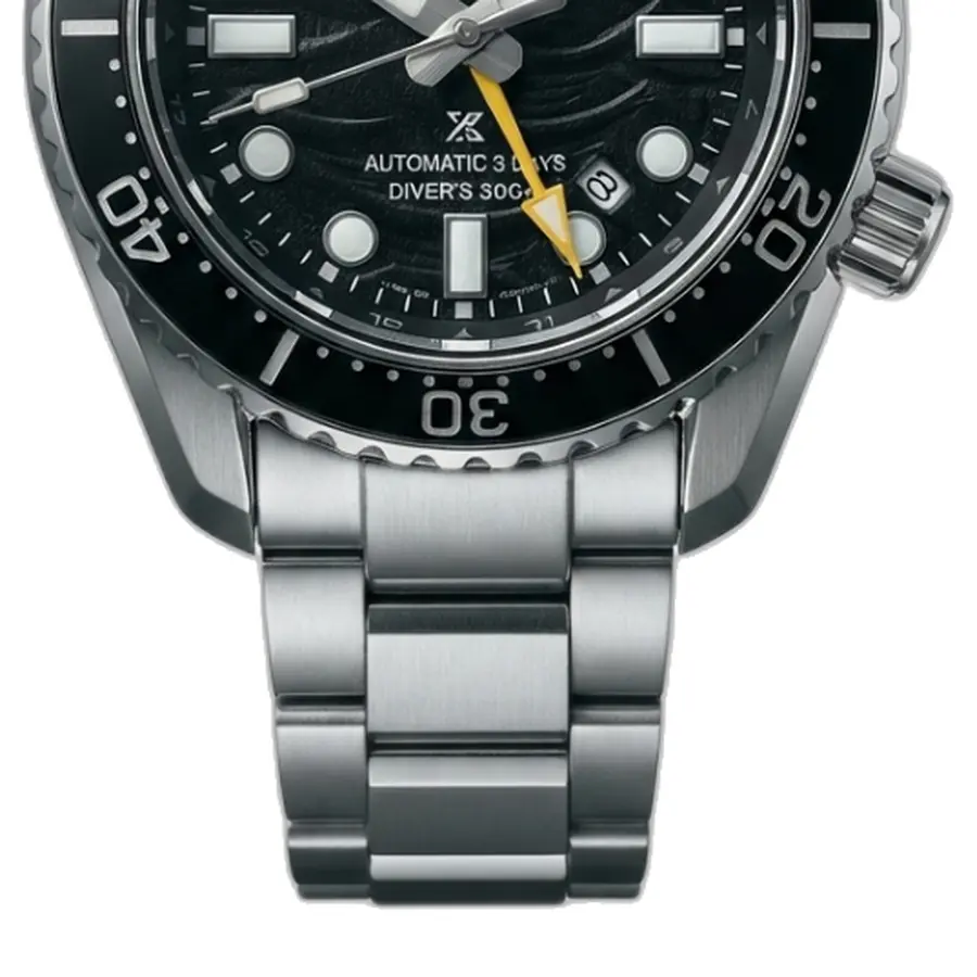 Seiko Prospex 1968 Heritage GMT Silver Black Dial - strap