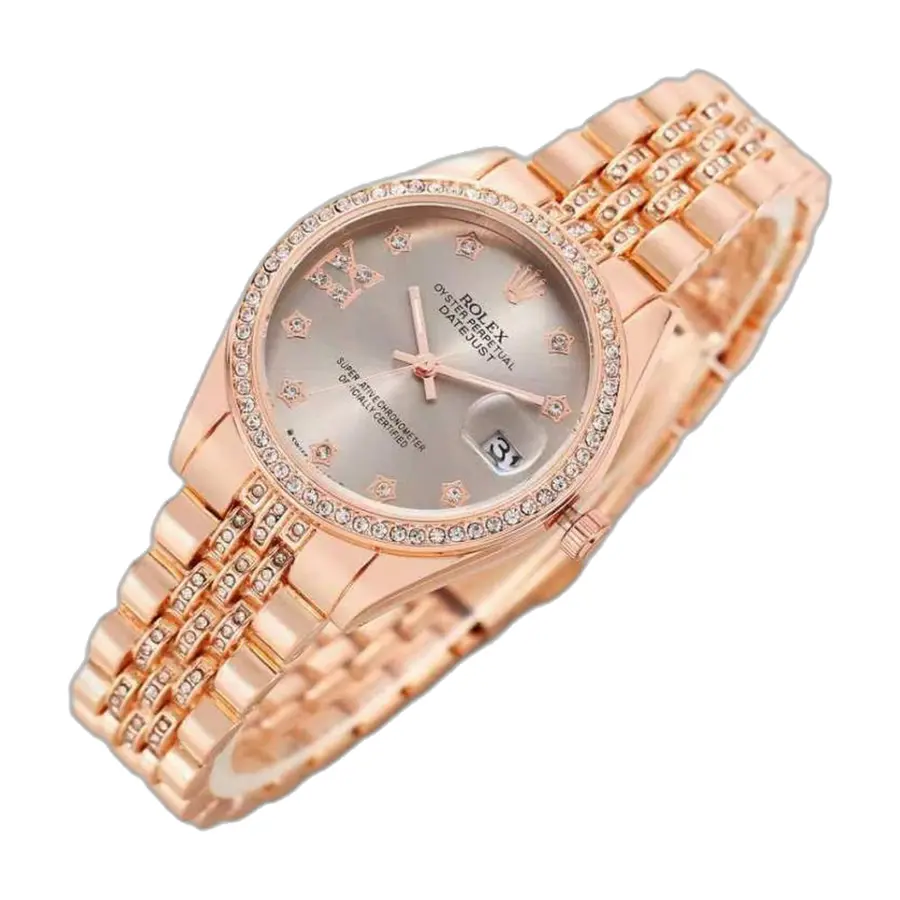 Rolex Oyester Perpetual Date Just Copper-Grey - front view