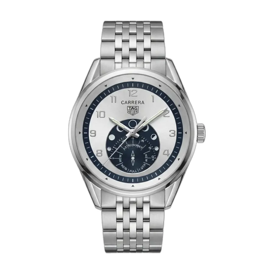 Tag heuee r Carrera Astronomer Silver Black Dial - front view