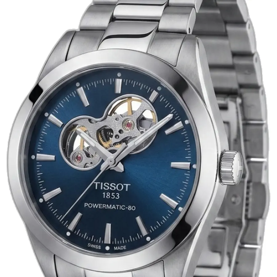 Tissot Gentleman Open Heart - dial close-up